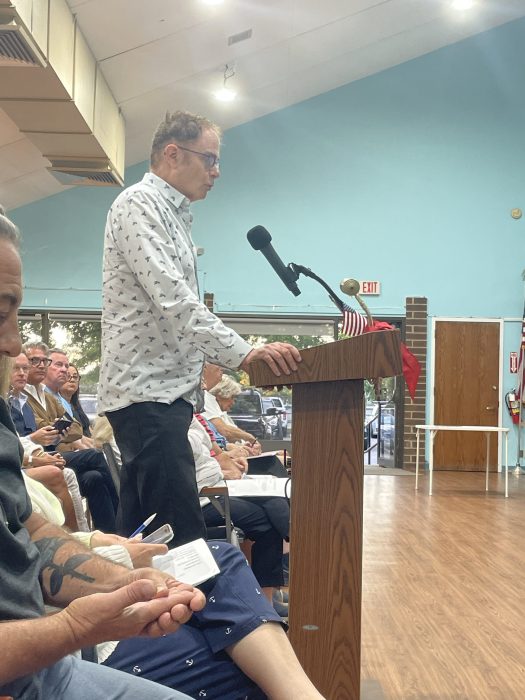 Port Washington resident Andy Shaffer said he doesn't live in Manorhaven, but said he knows the decisions made by the board will affect him and Port Washington.