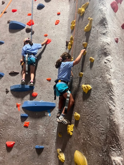 For many students this was their first time rock climbing.