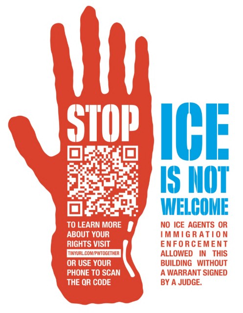 Immigration attorney Michael Mandel urged business owners to post signs in their windows to show they're immigration-friendly to the community.