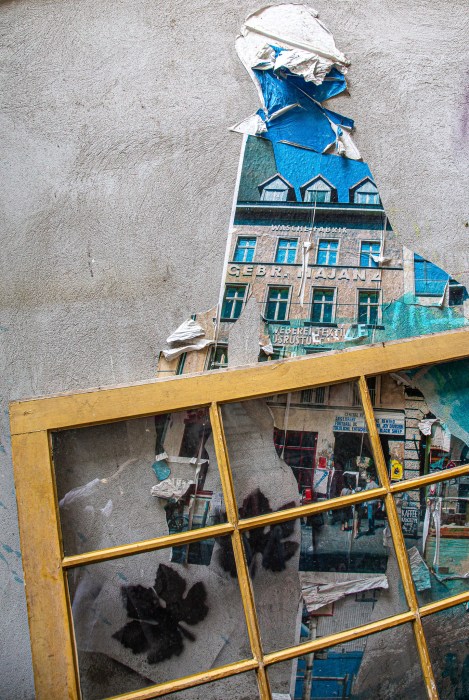 Image on display from Jacobson's "Urban Paintings" exhibit.