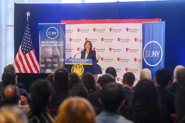 Governor Kathy Hochul announced funding the $300 million quantum computing center at Stony Brook University on Sept. 17.