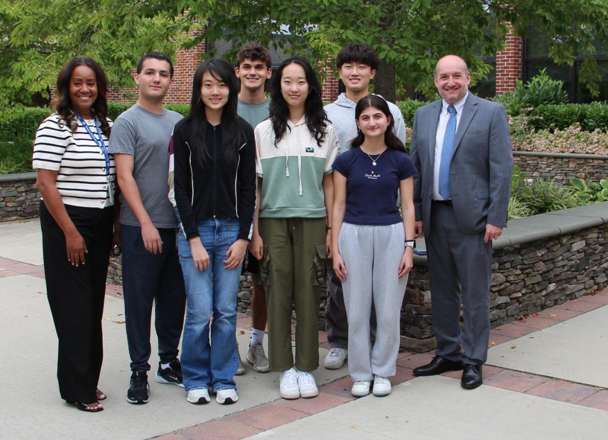 Semifinalists and Roslyn High School Principal Dave Lazarus.