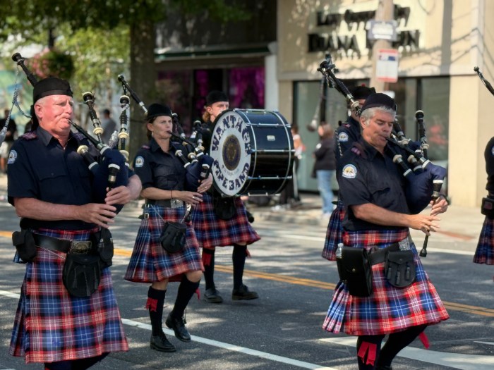 Bagpipe players provided live music during the parade.