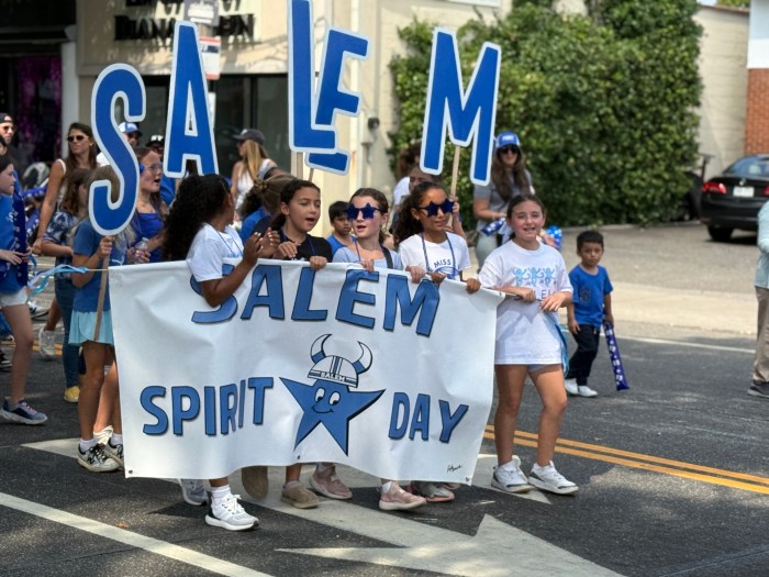 Students from school in the Port Washington School District marched in the parade.