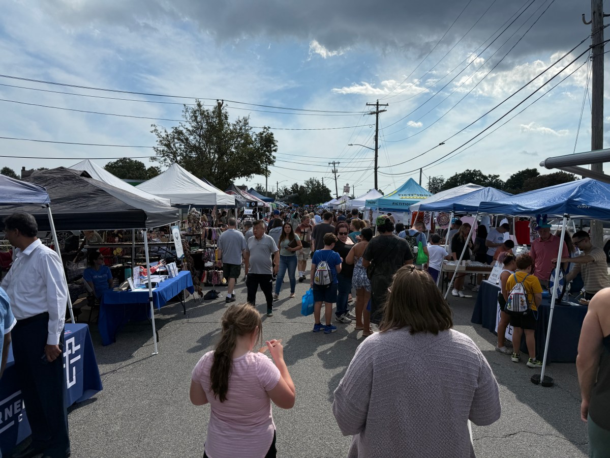 Hundreds gather for the Hicksville Chamber of Commerce's annual street fair.