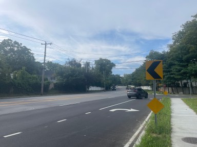 After years of accidents, the intersection of Roslyn Road and Locust Lane has been redesigned with safety as a top priority.