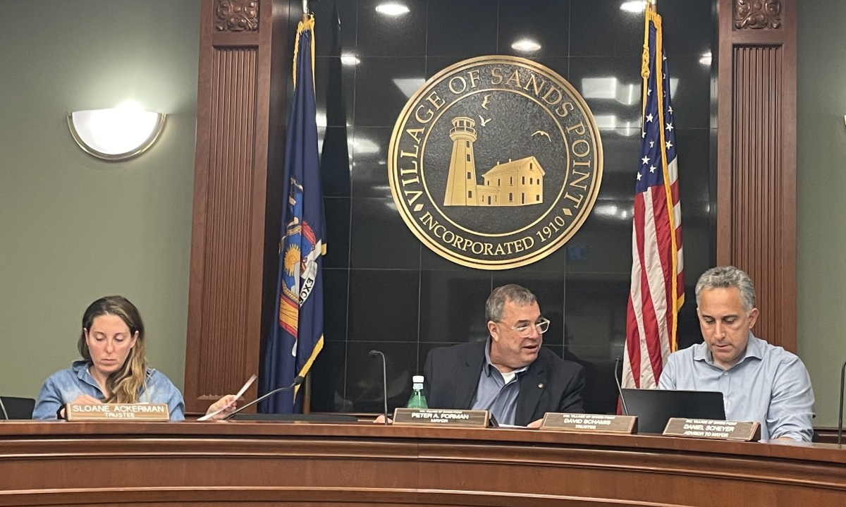 The Sands Point Board of Trustees discussed new local laws aimed at reducing village fees and improving village governance.