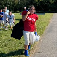 Tess Azoulay becomes first female quarterback in Roslyn Middle School History.