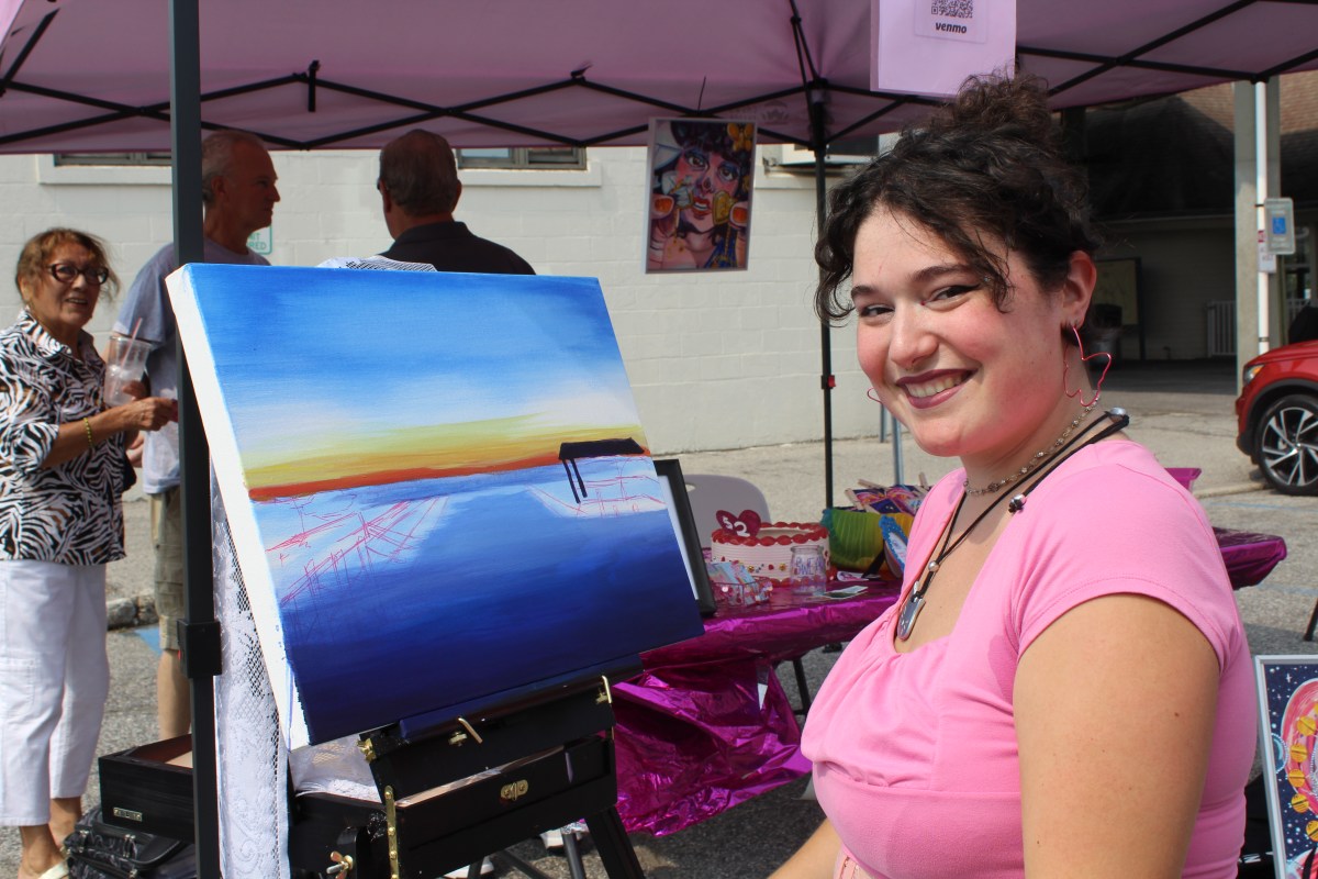 Amanda Strobel, a lifelong Port Washington resident, participated in the inaugural Art Walk in Port Washington.