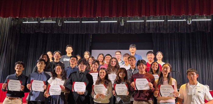 The Syosset school board celebrated its 47 All-State Musicians at its September meeting.