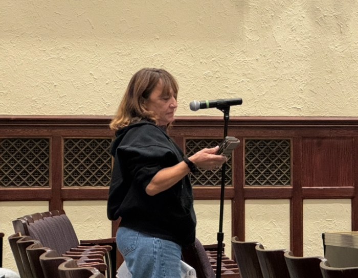 Resident Ann Marie Longo said the Oyster Bay-East Norwich school board did not discuss policy changes in public after members unanimously tabled the resolution.