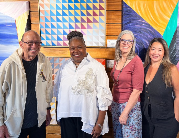 Stanley Turetsky, exhibition curator Marcia Odle-McNair, Westbury Arts President Julie Lyon and Westbury Arts Executive Director Tiffany Blair