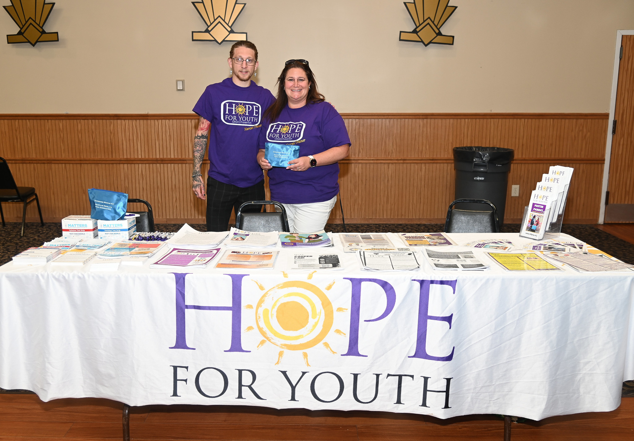 Anthony Ullrich, prevention specialist and Jaclyn Marrow, clinic director of Hope for Youth