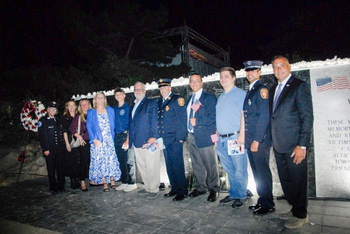The Town of Oyster Bay held its Sept. 11 memorial ceremony at TOBAY Beach, honoring those who were lost from the terrorist attaks.