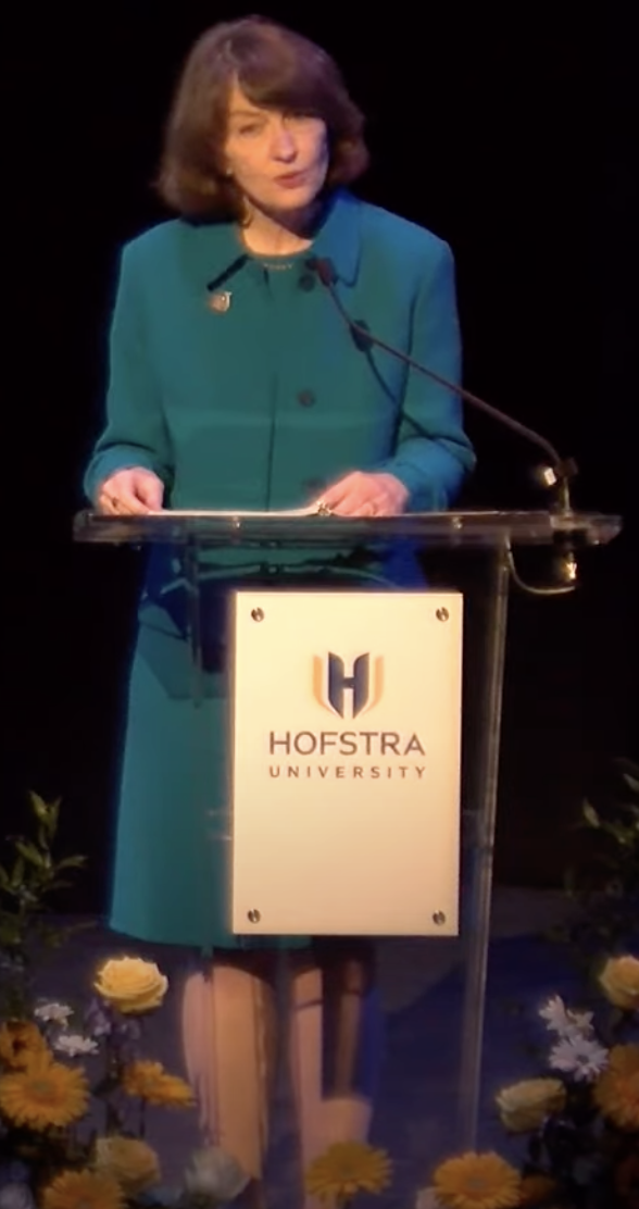 Susan Poser, the president of Hofstra University, said the school is looking to add a 15-acre multi-use area on its campus.