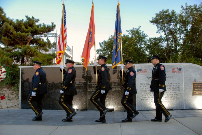 The color guard helped lead the ceremony.