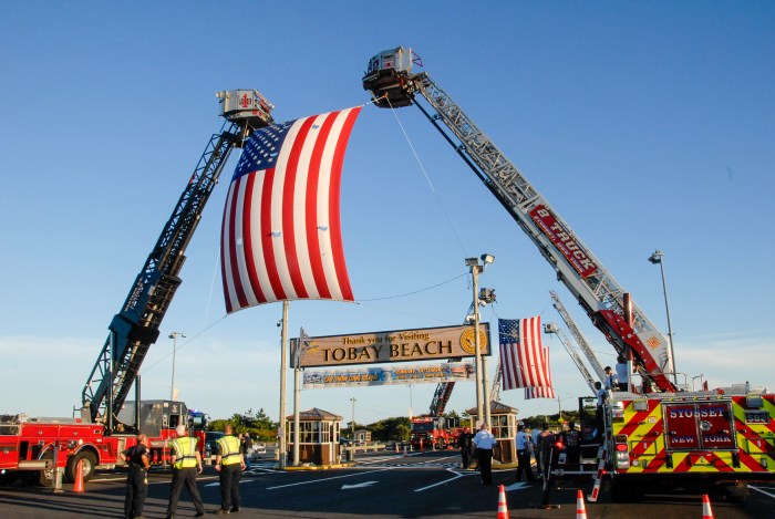 The town of Oyster Bay held its annual memorial at TOBAY Beach.