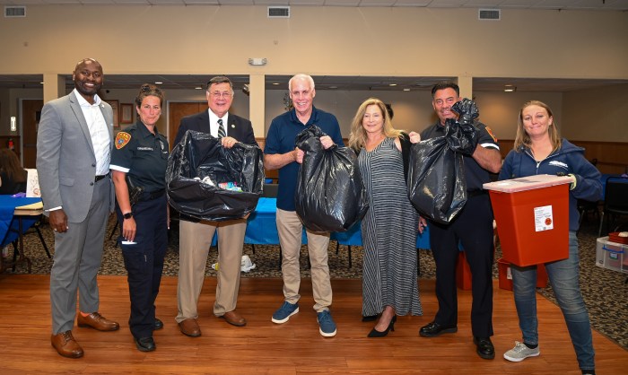 Babylon Cares' drug drop-off event at the Lindenhurst Moose Lodge