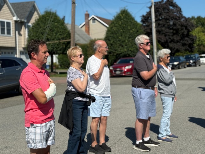 Dozens of residents attended the ceremony.