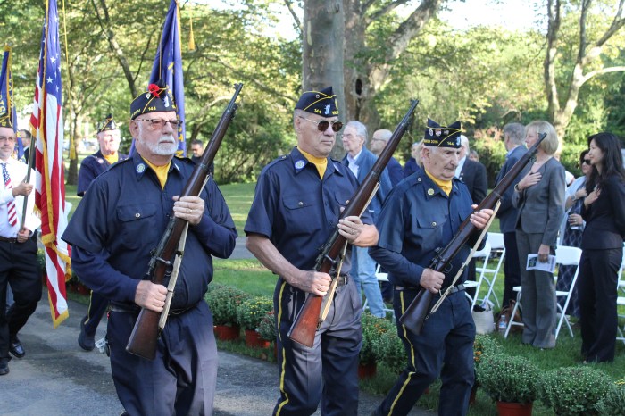 Members of the American Legion Post 144 led the rifle salute.