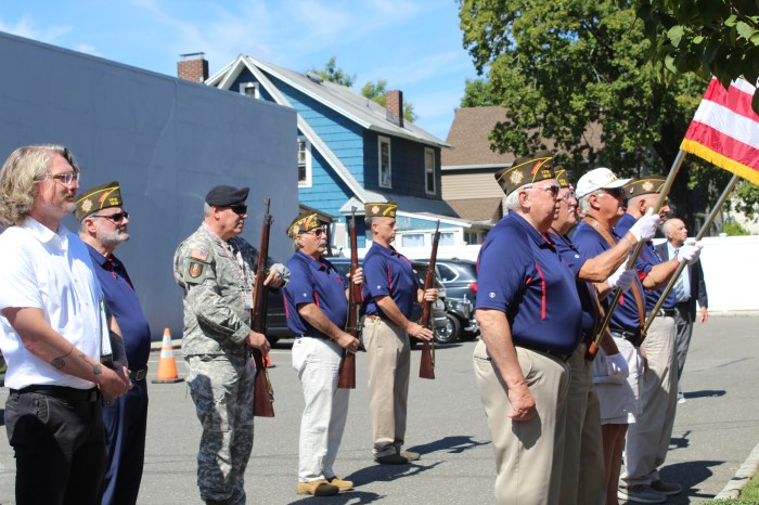 Members of the Veterans of Foreign War Post 1819 conducted a rifle salute.