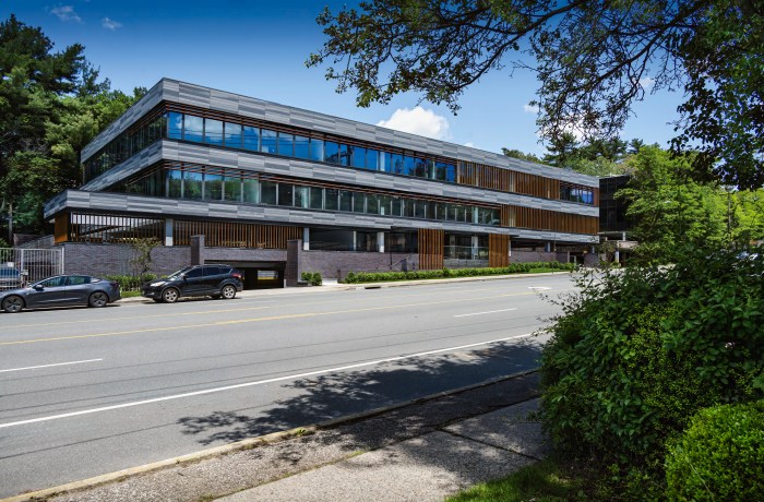 Mojo Stumer Associates transformed a 1960s office building into headquarters for Wego Chemical.
