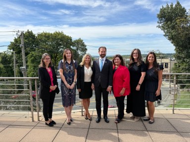 Assemblyman Norber (middle) with the Women of Distinction honorees.