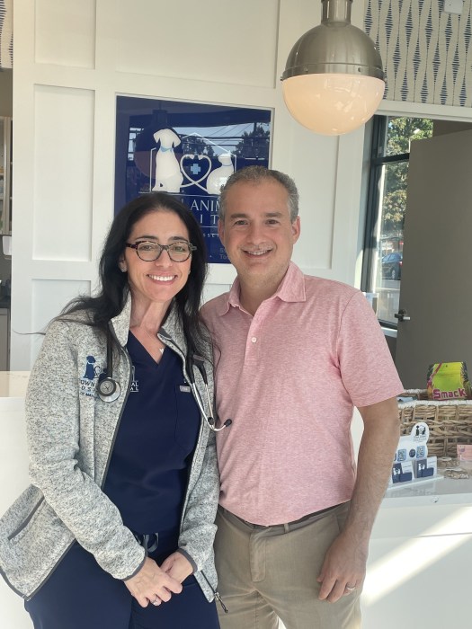 Robert and Melissa Eisbruck opened Town Animal Hospital of Manhasset.
