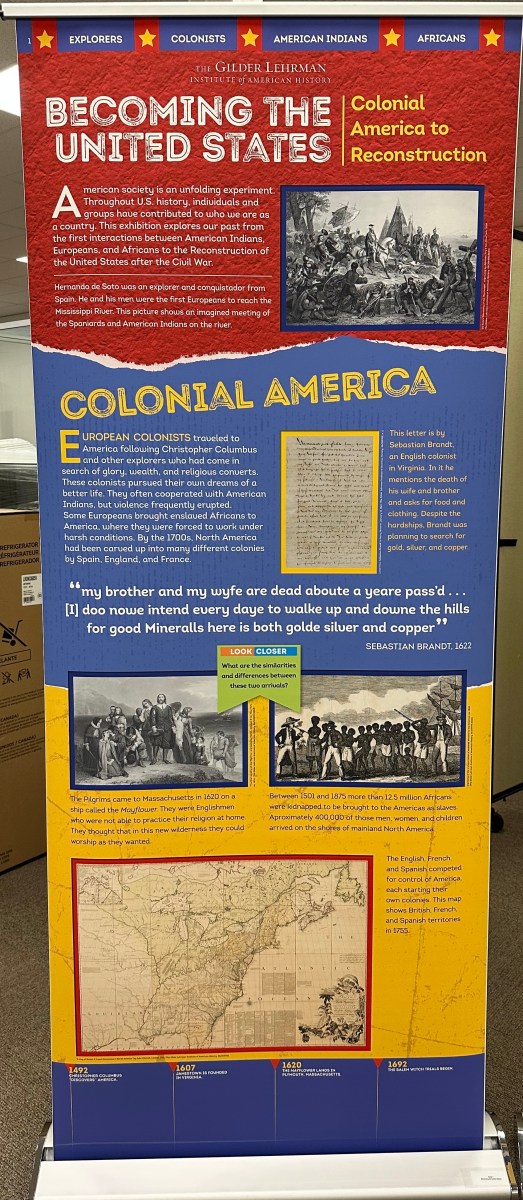 The Great Neck Library will present "Becoming the United States," an art exhibit about American history.