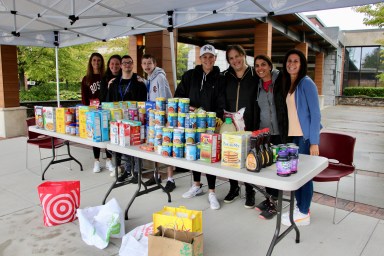 Bulldog Food Pantry Donation Day at Roslyn High School.