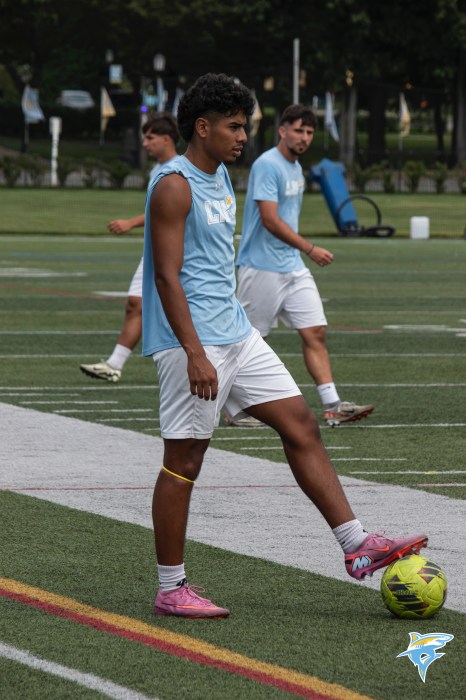 Joseph Cerrato worked his way back from his ACL injury to play against UMass Lowell early this season.