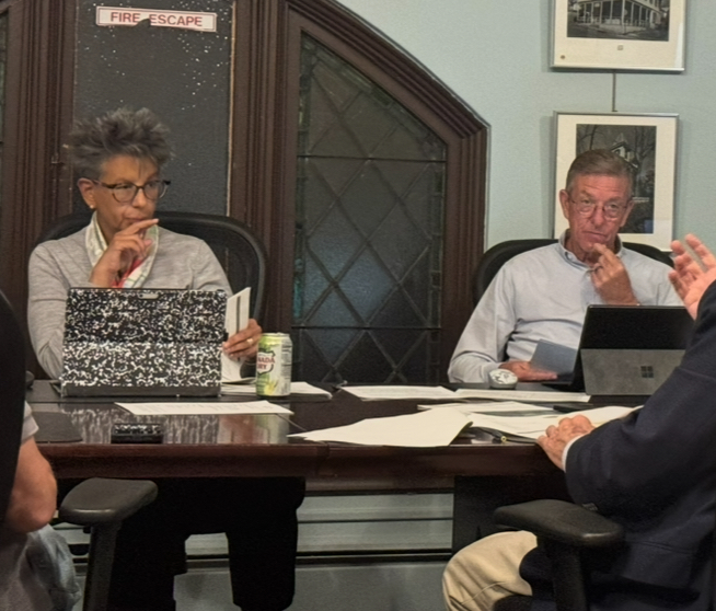 Sea Cliff Mayor Elena Vilafane (L.) and Village Administrator Bruce Kennedy (R.)