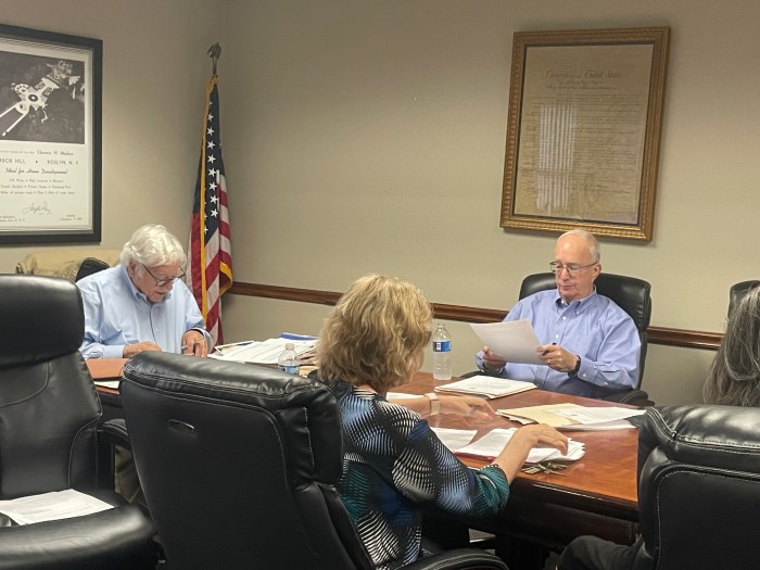 The Village of East Hills Board of Trustees heard from a resident who had concerns over street parking and safety.