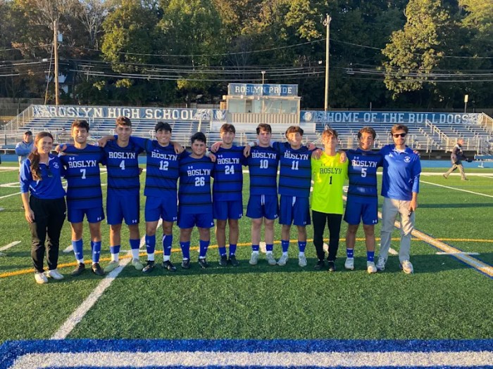 Roslyn High School Varsity Soccer Senior Recognition 2025.