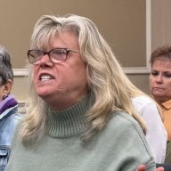 Cat activist Liz Diamond clashed with town supervisor Jennifer DeSena at a board meeting.