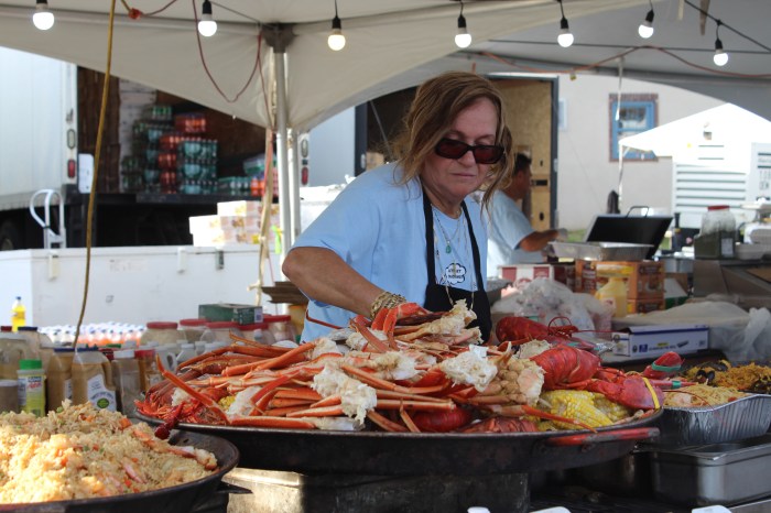 A variety of seafood was served throughout the festival.