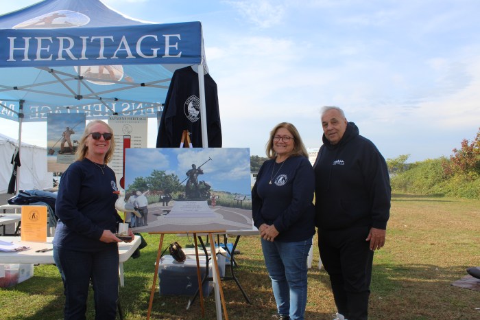 Members of the Baymen's Heritage Association highlighted the future home of a new monument monument honoring local clammers and fishermen.