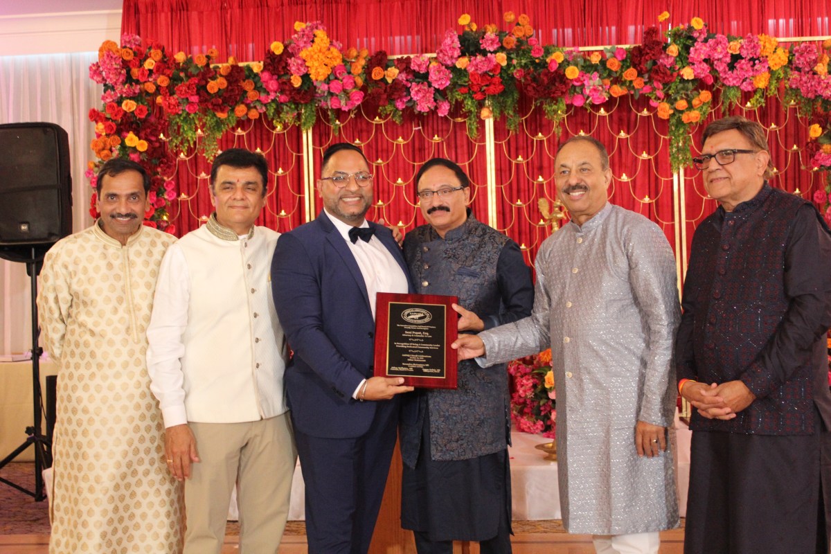 Attorney Seni Popat, was honored at the American Association of Physicians of Indian Origin Queens and Long Island Chapter Diwali Gala.