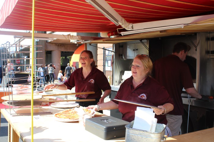Pies on Wheels provided pizza during the festival.