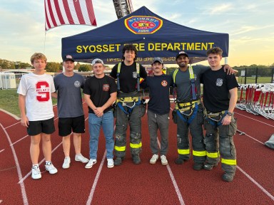 The Syosset fire department supported the high school's third annual Relay for Life fundraiser.