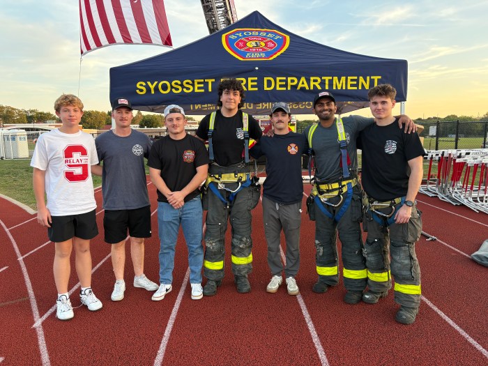 The Syosset fire department supported the high school's third annual Relay for Life fundraiser.