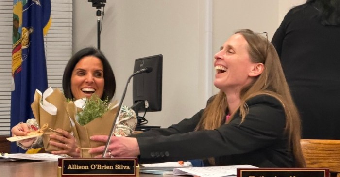 Board members received thyme as a nod to the time they spend serving the community.