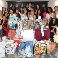 Miss Long Island pageant contestants joined with Island Harvest to combat hunger on Long Island.