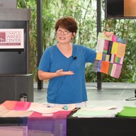 Artist Wonju Seo having a workshop on Jogakbo, the art of Korean patchwork tradition