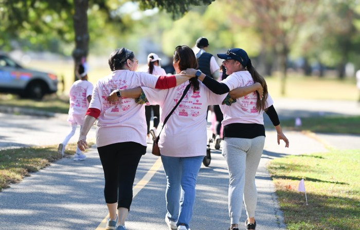 Betty's Breast Cancer Foundation held their 4th annual walk, 'Walking Life In Pink,' in Eisenhower Park on Oct. 4, 2025.