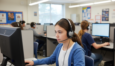 Andrea Communications donated 1,250 headsets to the Farmingdale School District.