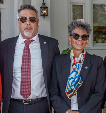 Sea Cliff Deputy Mayor Nick Pinto (L.) and Mayor Elena Villafane (R.)