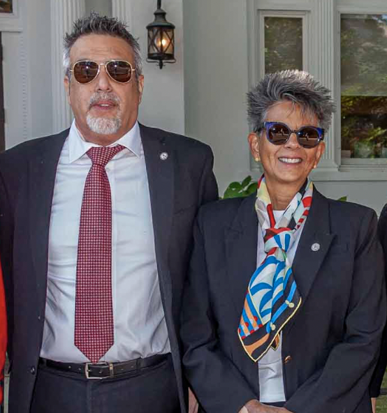 Sea Cliff Deputy Mayor Nick Pinto (L.) and Mayor Elena Villafane (R.)
