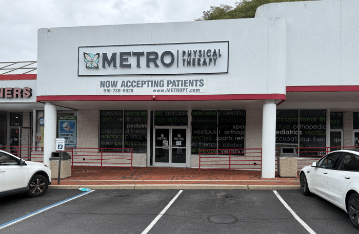 Metro Physical Therapy, located on 169 Pine Hollow Road in Oyster Bay.