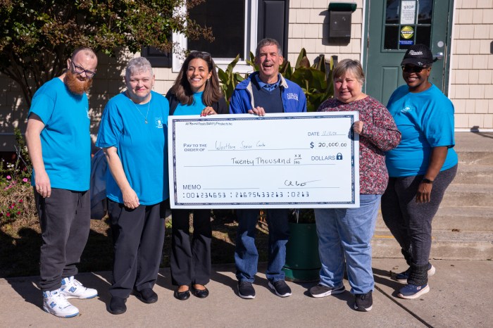 All Round Foods made two donations to the Westbury community, including a $20,000 donation to the Westbury Senior Center.